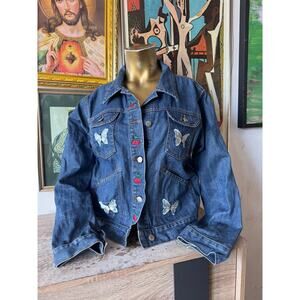 Kiko For Unif Denim Jacket Size Mens Small/Ladies Large